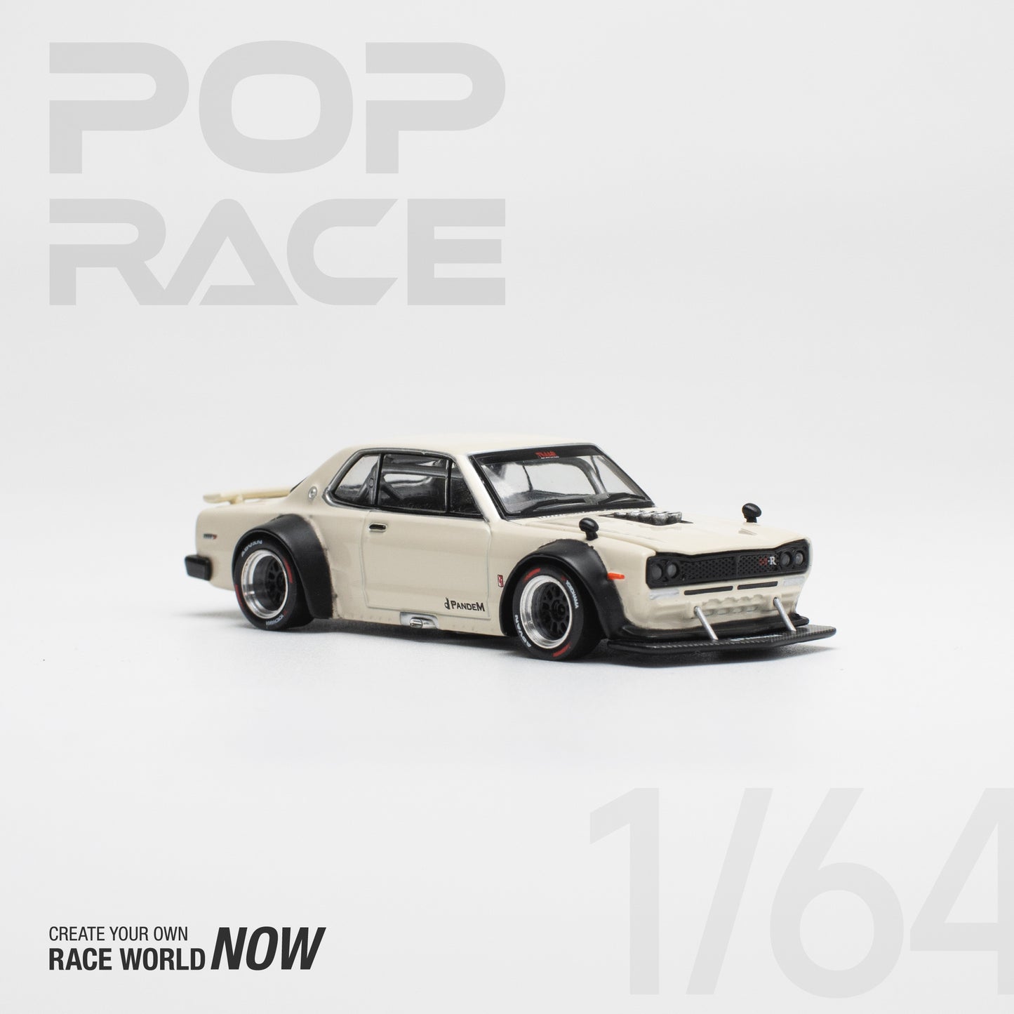 Pop Race 1/64 KPGC10 V8 Drift White