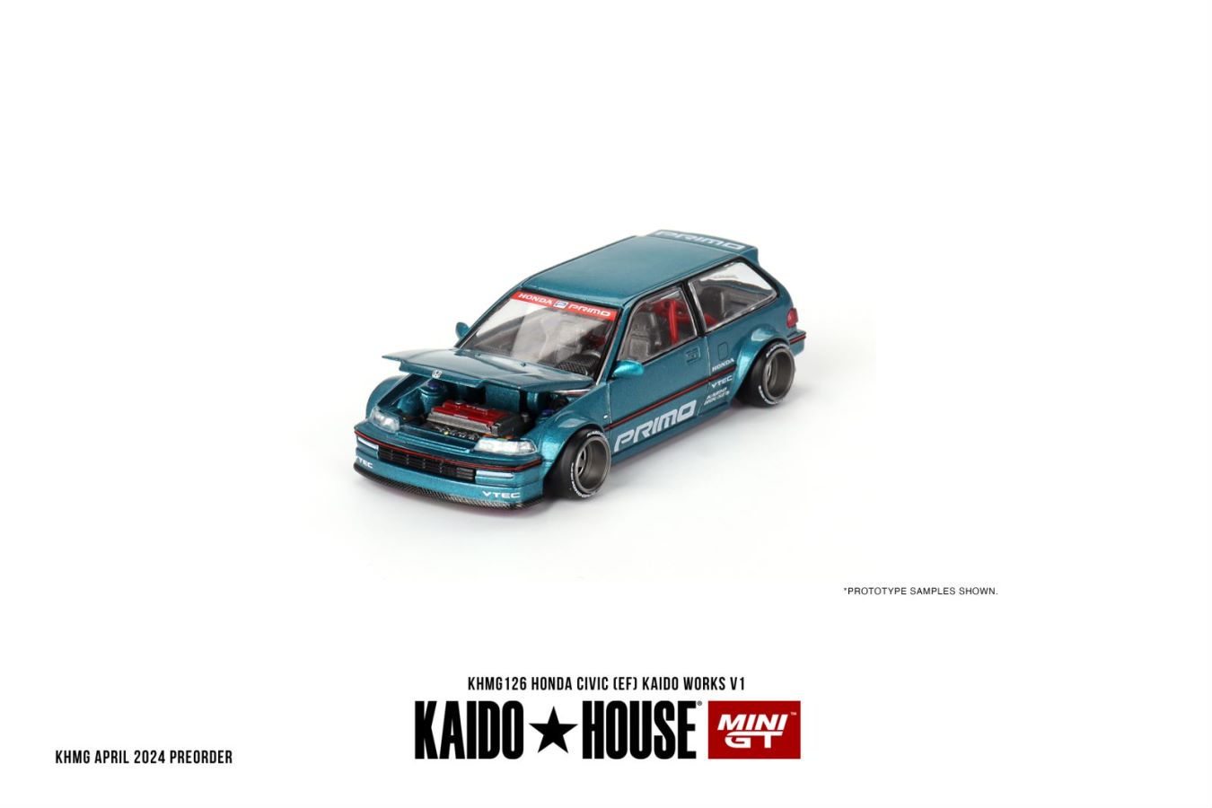 Kaido★House x Mini GT 1/64 Honda Civic (EF) Kaido Works V1