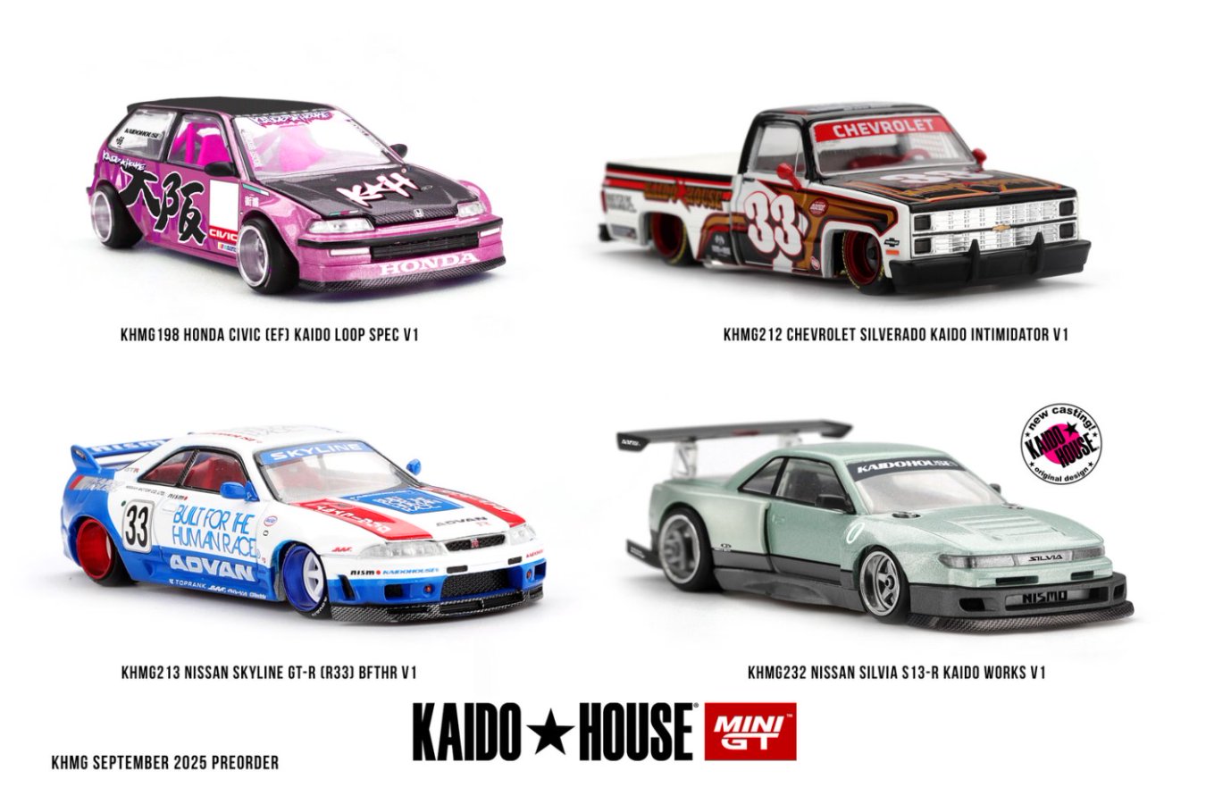 [ETA:  Jun 2026 ] Mini GT x Kaido★House 1/64 Nissan Skyline GT-R (R33) BFTHR V1