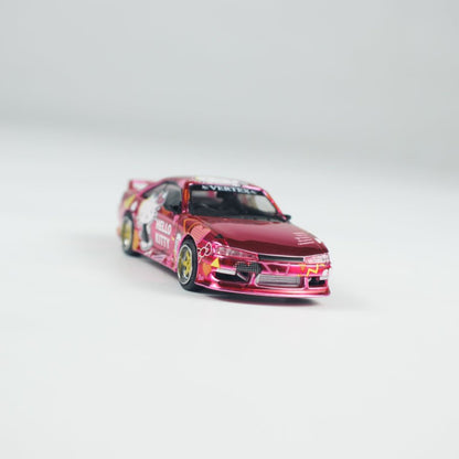 [ETA:  Feb 2026 ] Tarmac Works 1/64 VERTEX Silvia (S 14) Hello Kitty Pink Chrome