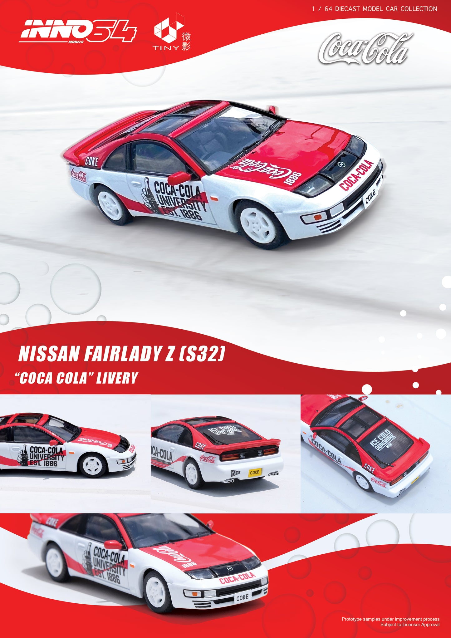 Inno64 1/64 NISSAN FAIRLADY Z (S32) "Coca-Cola" Livery