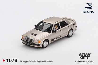 [ETA:  Dec 2025 ] Mini GT 1/64 Mercedes-Benz 190 E 2.3-16 #11 Ayrton Senna 1984 Nürburgring Race of Champions w/ Figure