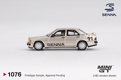 [ETA:  Dec 2025 ] Mini GT 1/64 Mercedes-Benz 190 E 2.3-16 #11 Ayrton Senna 1984 Nürburgring Race of Champions w/ Figure