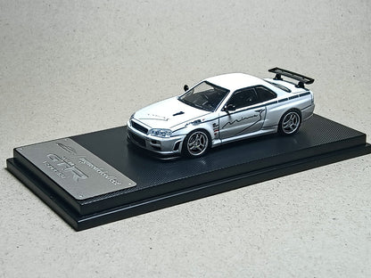 Model Collect 1/64 Skyline GT-R Mk5 R34 V-SPEC-II White Mines