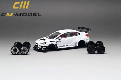 CM Model 1/64 Subaru WRX STi S4 VAB Varis Edition - White