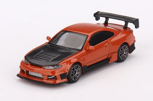 Mini GT 1/64 Nissan Silvia S15 D-MAX – Metallic Orange ***in clamshell blisters***