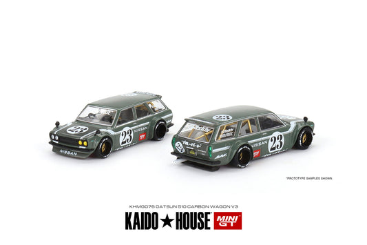 [ETA:  Jan 2024 ] Mini GT x Kaido★House 1/64 Datsun KAIDO 510 Wagon CARBON FIBER V3