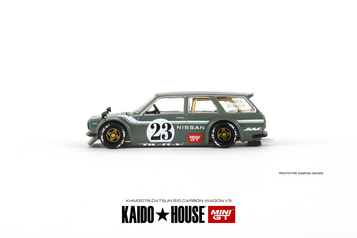 Mini GT x Kaido★House 1/64 Datsun KAIDO 510 Wagon CARBON FIBER V3