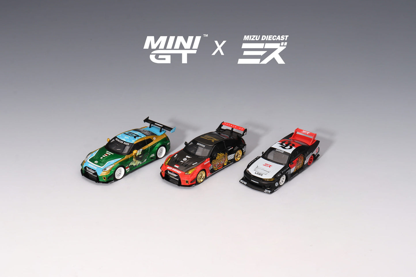 Mini GT x MIZU Diecast 1/64 LB-Silhouette WORKS GT NISSAN 35GT-RR Ver.2 “RORO” ***in clamshell blister***