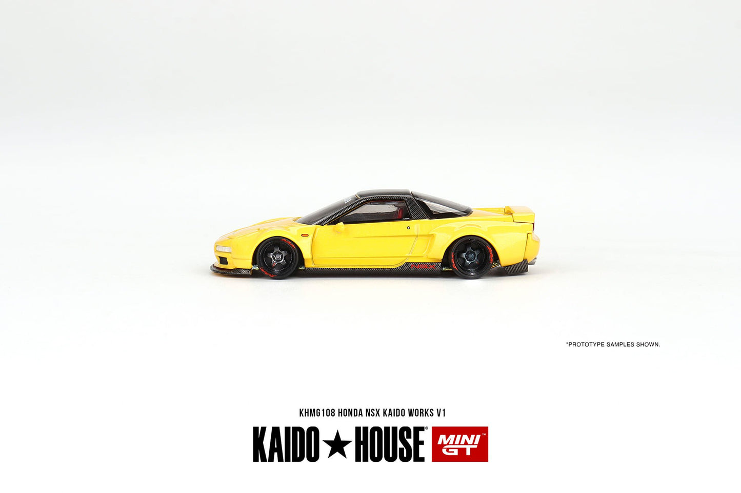 [ETA:  Sep 2024 ] Mini GT x Kaido★House 1/64 Honda NSX Kaido WORKS V1 – Yellow