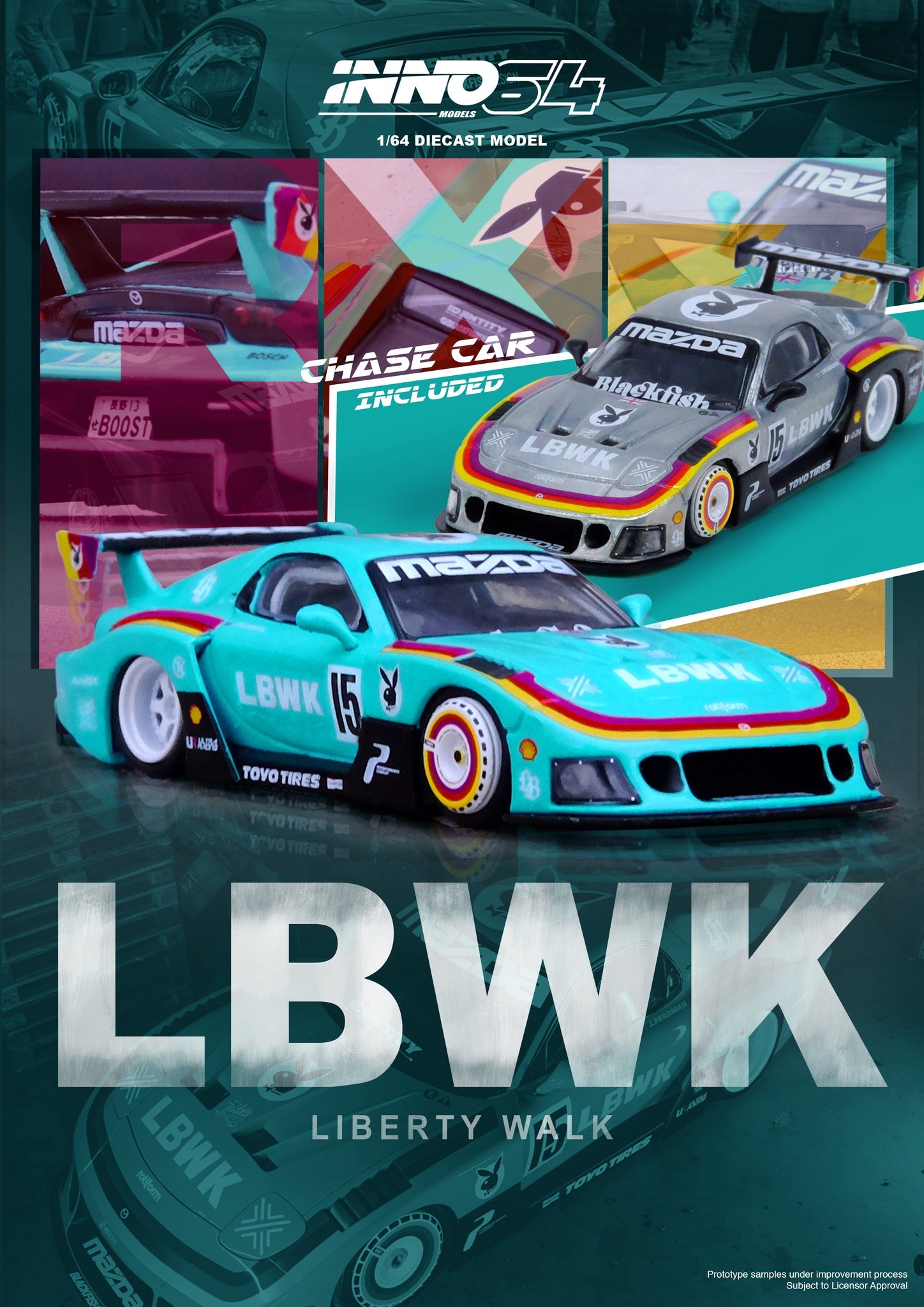Inno64 1/64 Mazda RX7 (FD3S) LB-Super Silhouette ***China Exclusive ...