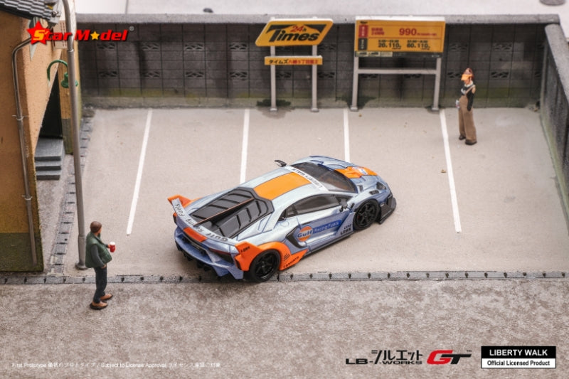 Star Model 1/64 LBWK LP700-4 LB-Silhouette Works Aventador GT Evo Gulf Raw Ice Blue