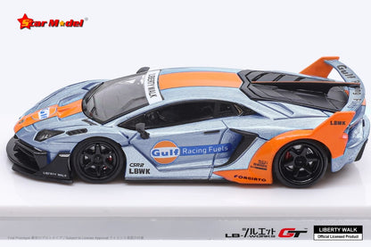 Star Model 1/64 LBWK LP700-4 LB-Silhouette Works Aventador GT Evo Gulf Raw Ice Blue