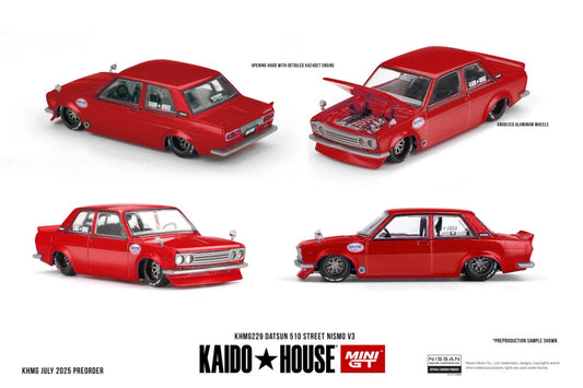 [ETA:  Mar 2026 ] Mini GT x Kaido★House 1/64 Datsun 510 Street Nismo V3