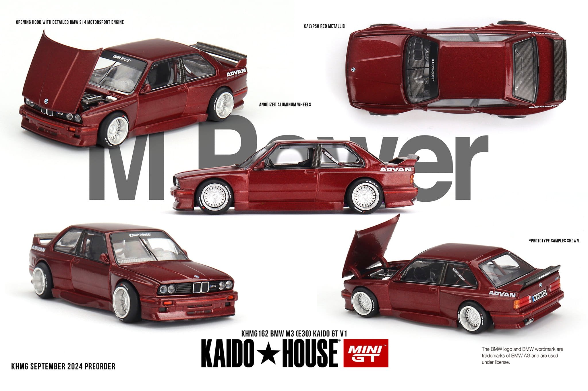 Kaido☆House x Mini GT 1/64 BMW M3 (E30) Kaido GT V1 – Black
