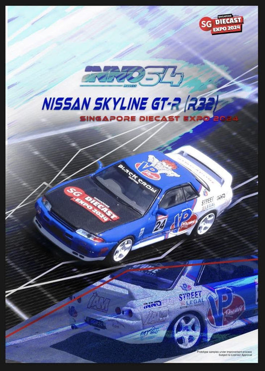 Inno64 1/64 Nissan SKYLINE GT-R (R32) Singapore Diecast Expo 2024 Special Edition