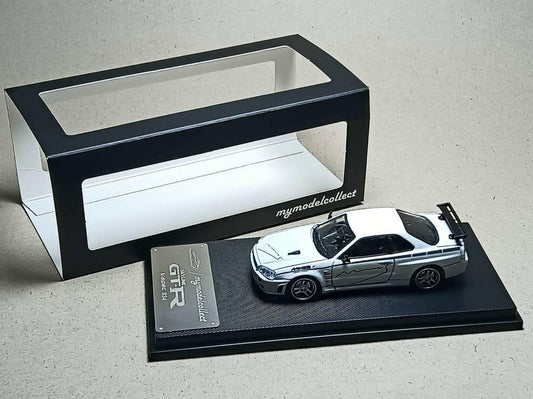 Model Collect 1/64 Skyline GT-R Mk5 R34 V-SPEC-II White Mines