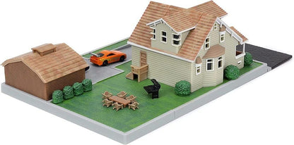 Jada 1/64 Dom Toretto's House w/ Charger & Supra - Nano Hollywood Rides Diorama