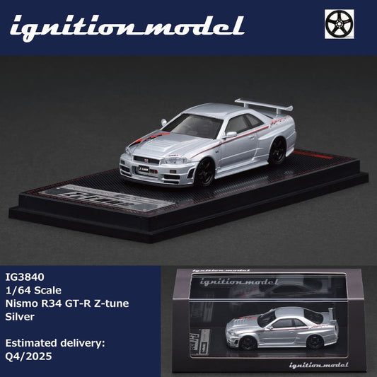 [ETA:  May 2026 ] Ignition Model 1/64 Nismo R34 GT-R Z-tune Silver