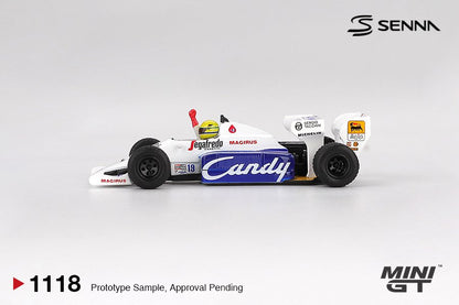 [ETA:  Mar 2026 ] Mini GT 1/64 Toleman TG184 #19 Ayrton Senna 1984 Monaco Grand Prix 2nd Place