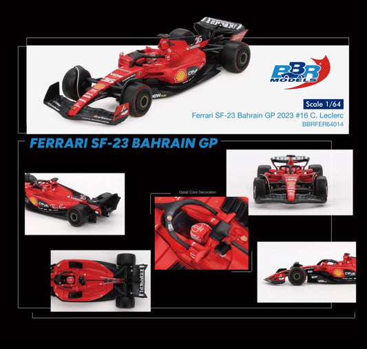 [ETA:  Apr 2025 ] BBR 1/64 Ferrari SF23 #16 C. Leclerc 2023 Bahrain GP