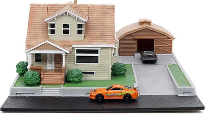 Jada 1/64 Dom Toretto's House w/ Charger & Supra - Nano Hollywood Rides Diorama