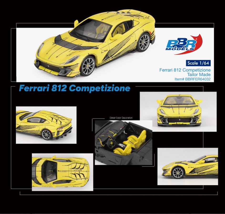 [ETA:  Apr 2026 ] BBR Models 1/64 Ferrari 812 Competizione Tailor Made