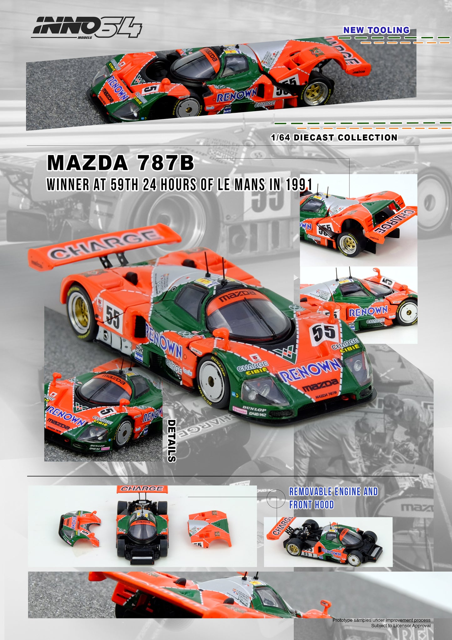 [ETA:  Jul 2026 ] Inno64 1/64 MAZDA 787B Winner At 24 Hours Le Mans 1991