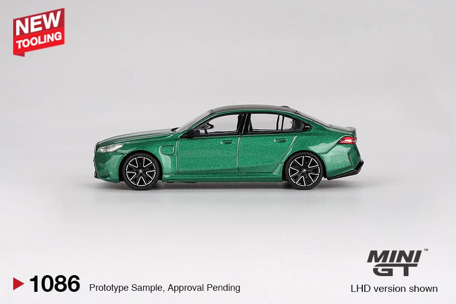 [ETA:  Jan 2026 ] Mini GT 1/64 BMW M5 (G90) Isle of Man Green Metallic