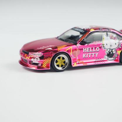 [ETA:  Feb 2026 ] Tarmac Works 1/64 VERTEX Silvia (S 14) Hello Kitty Pink Chrome