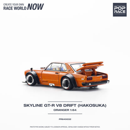 [ETA:  Mar 2024 ] Pop Race 1/64 Skyline GT-R V8 Drift (Hakosuka) Orange