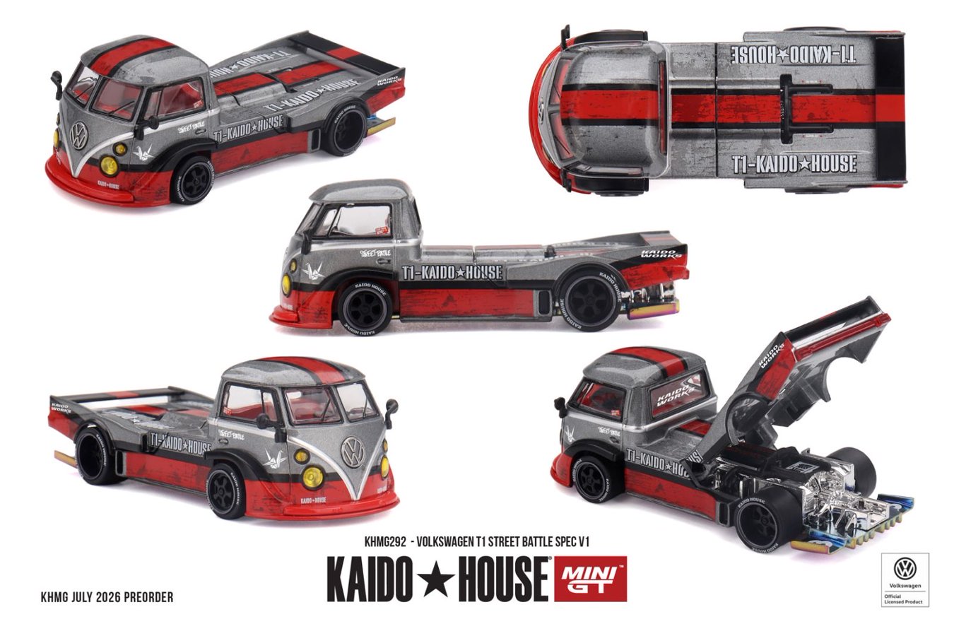 [ETA:  Apr 2027 ] Mini GT x Kaido★House 1/64 Volkswagen T1  Street Battle Spec V1