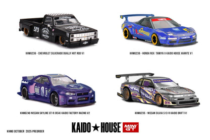 [ETA:  Sep 2026 ] Mini GT x Kaido★House 1/64 Nissan Skyline GT-R (R34) KAIDO RACING FACTORY V2