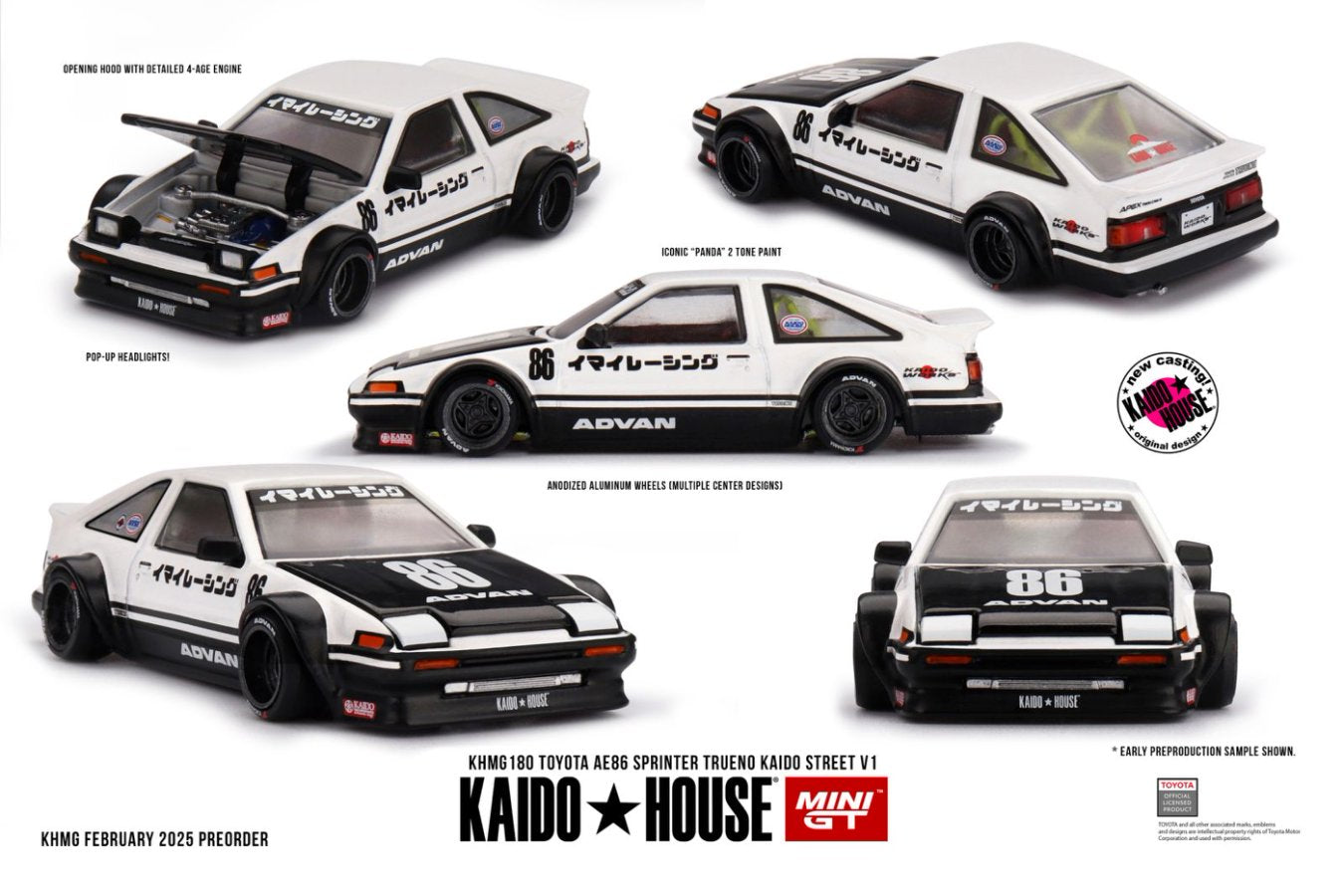 ETA: Jan 2026 ] Mini GT x Kaido☆House 1/64 Toyota AE86 Sprinter
