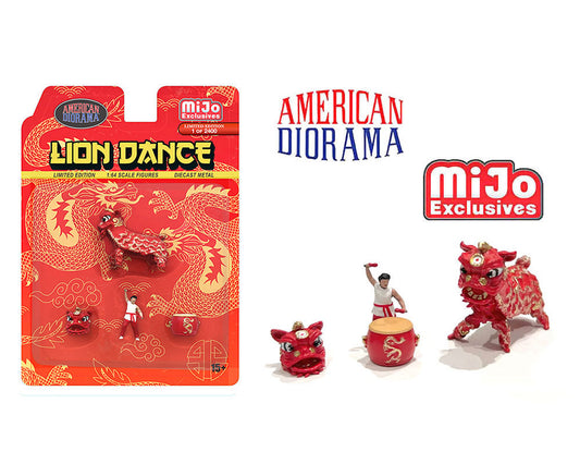 [ETA:  Jun 2024 ] American Diorama 1/64 Lion Dance Set – Red