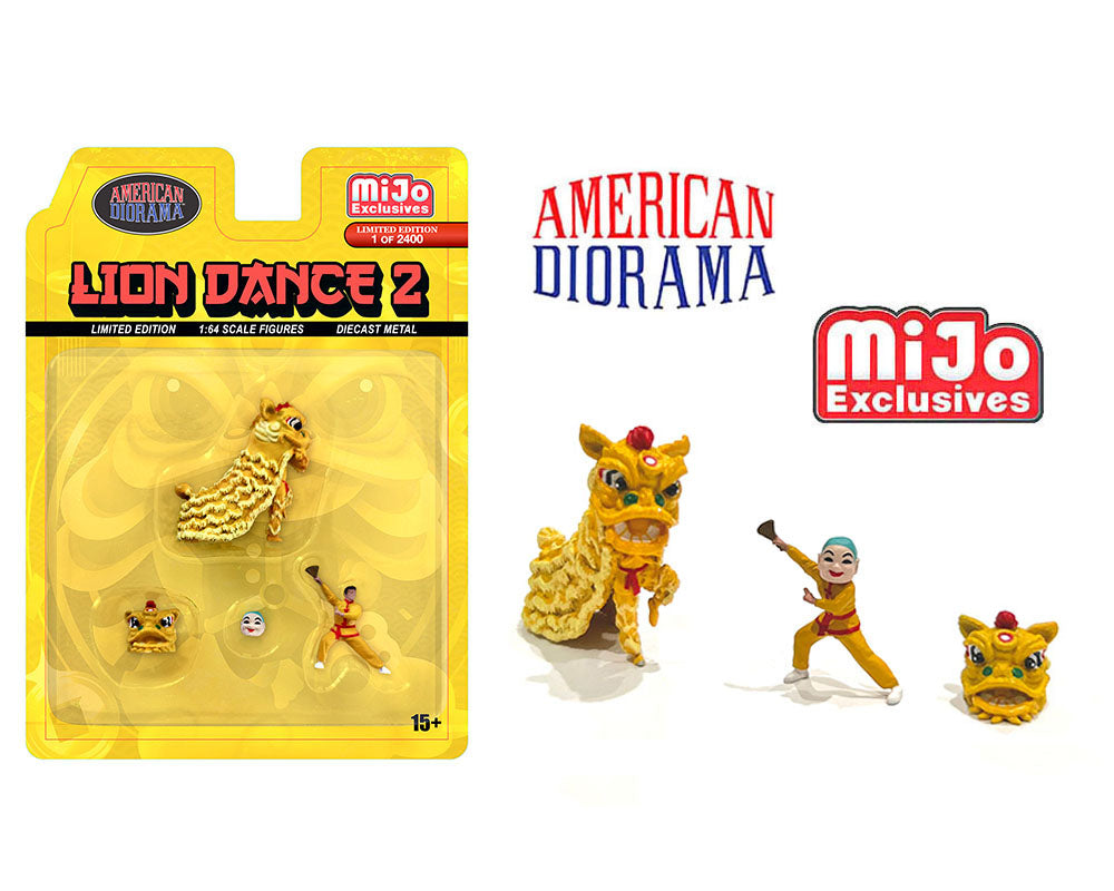 [ETA:  Jun 2024 ] American Diorama 1/64 Lion Dance Set 2 – Yellow