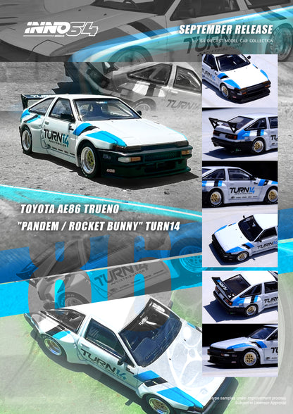 [ETA:  Oct 2023 ] Inno64 1/64 TOYOTA AE86 SPRINTER TRUENO "TURN14" PANDEM / ROCKET BUNNY