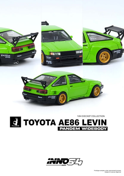 [ETA:  Mar 2025 ] Inno64 1/64 TOYOTA AE86 Levin "PANDEM ROCKET BUNNY" Green