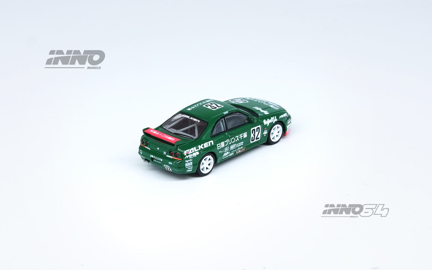 [ETA:  Jun 2025 ] Inno64 1/64 NISSAN SKYLINE GT-R R33 #32 "PRINCE CHIBA FALKEN"
N1 Super Endurance Series - TOKACHI 24H 1996