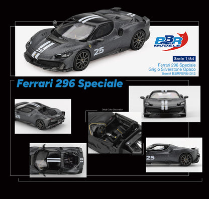 [ETA:  Nov 2026 ] BBR 1/64 Ferrari 296 Speciale Grigio Silverstone Opaco