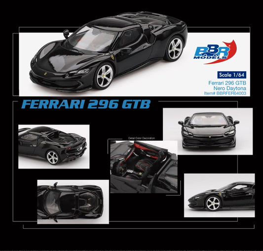 [ETA:  Feb 2026 ] BBR Models 1/64 Ferrari 296 GTB Nero Daytona