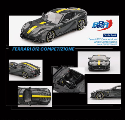 [ETA:  Dec 2025 ] BBR Models 1/64 Ferrari 812 Competizione Grigio Competizione