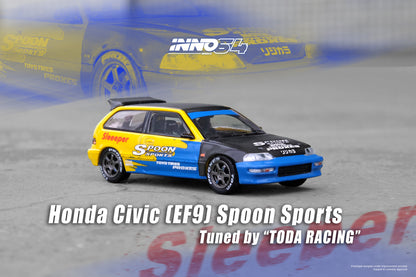 [ETA:  August 2023 ] Inno64 1/64 HONDA CIVIC (EF9) Spoon Livery Tuned by "TODA RACING Japan"