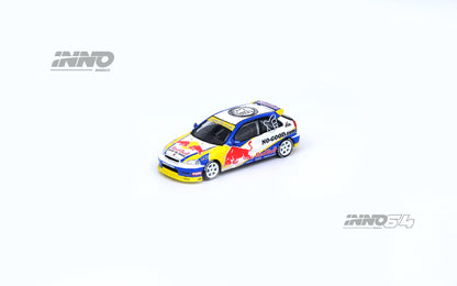 Inno64 1/64 HONDA CIVIC Type-R (EK9) "NO GOOD RACING" Red Bull Livery