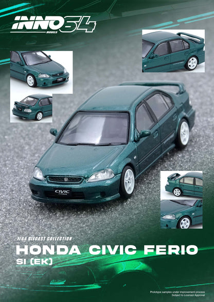[ETA:  Feb 2030 ] Inno64 1/64 HONDA CIVIC Ferio Si (EK) Green
