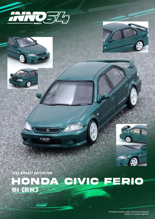 [ETA:  Feb 2030 ] Inno64 1/64 HONDA CIVIC Ferio Si (EK) Green