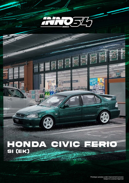 [ETA:  Feb 2030 ] Inno64 1/64 HONDA CIVIC Ferio Si (EK) Green