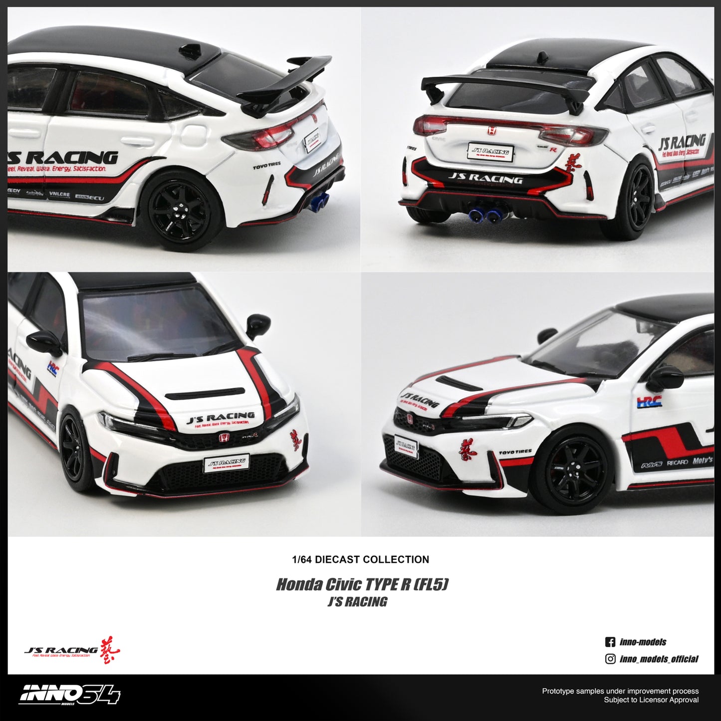 [ETA:  Nov 2026 ] Inno64 1/64 HONDA CIVIC (FL5) J'S RACING