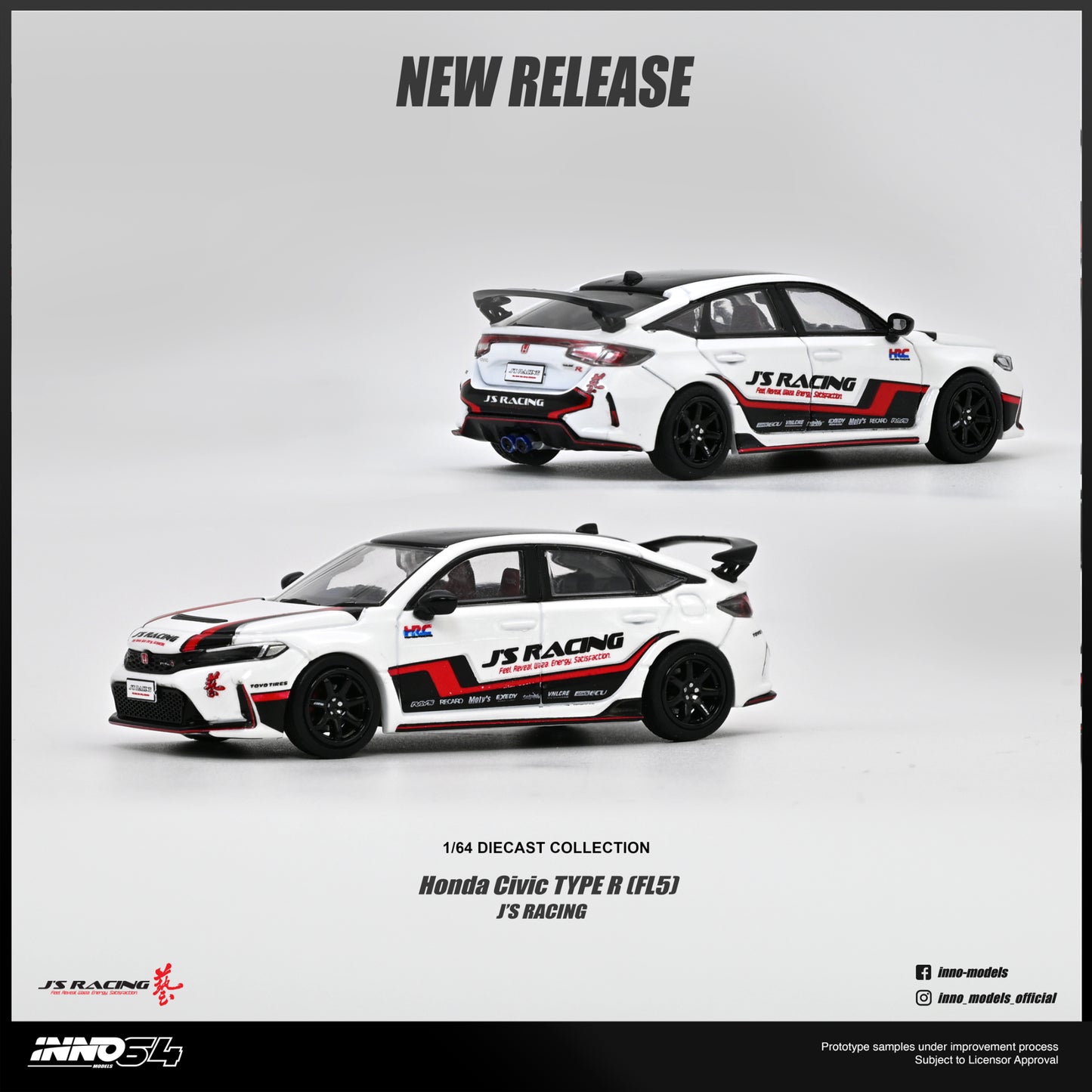 [ETA:  Nov 2026 ] Inno64 1/64 HONDA CIVIC (FL5) J'S RACING