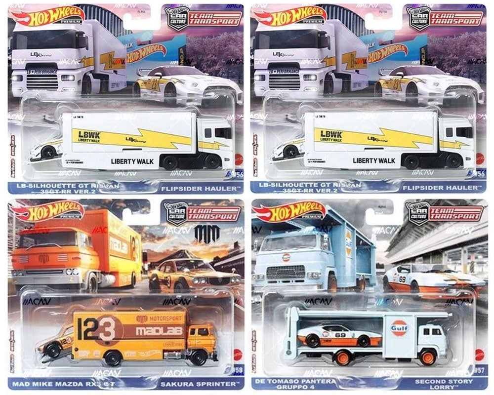 [ETA:  Mar 2024 ] Hot Wheels 1/64 Team Transport 2023 V Case Assortment ***Overseas Import***